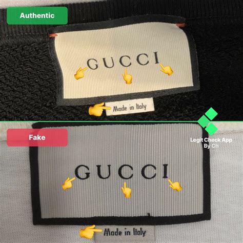 real vs fake gucci tag|authentic gucci labels.